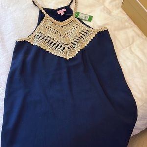 Lilly Pulitzer shift dress navy size 10